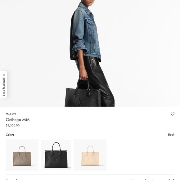 Louis Vuitton M45595
Onthego MM black handbag - Picture 4 of 12